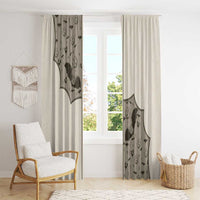 Western Gothic Yoke Window Curtain Bat And Stars - Wonder Print Shop
