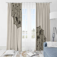 Western Gothic Yoke Window Curtain Bat And Stars - Wonder Print Shop