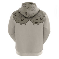 Western Gothic Yoke Zip Hoodie Bat And Stars - Wonder Print Shop