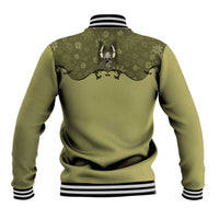 Western Gothic Yoke Baseball Jacket Retro Butterfly With Daisy Garden - Wonder Print Shop