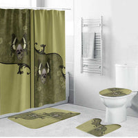 Western Gothic Yoke Bathroom Set Retro Butterfly With Daisy Garden - Wonder Print Shop