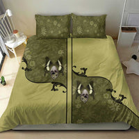 Western Gothic Yoke Bedding Set Retro Butterfly With Daisy Garden - Wonder Print Shop