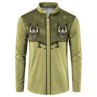 Western Gothic Yoke Button Sweatshirt Retro Butterfly With Daisy Garden - Wonder Print Shop