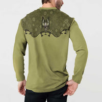 Western Gothic Yoke Button Sweatshirt Retro Butterfly With Daisy Garden - Wonder Print Shop