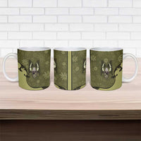 Western Gothic Yoke Ceramic Mug Retro Butterfly With Daisy Garden - Wonder Print Shop