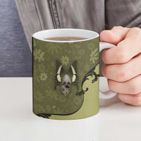 Western Gothic Yoke Ceramic Mug Retro Butterfly With Daisy Garden - Wonder Print Shop