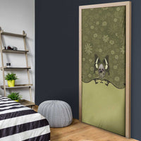 Western Gothic Yoke Door Cover Retro Butterfly With Daisy Garden - Wonder Print Shop