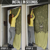 Western Gothic Yoke Door Cover Retro Butterfly With Daisy Garden - Wonder Print Shop