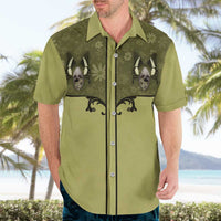 Western Gothic Yoke Hawaiian Shirt Retro Butterfly With Daisy Garden - Wonder Print Shop