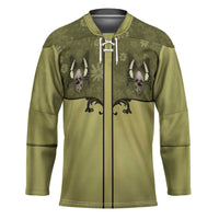 Western Gothic Yoke Hockey Jersey Retro Butterfly With Daisy Garden - Wonder Print Shop