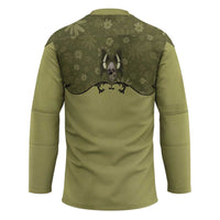 Western Gothic Yoke Hockey Jersey Retro Butterfly With Daisy Garden - Wonder Print Shop