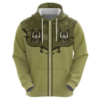 Western Gothic Yoke Hoodie Retro Butterfly With Daisy Garden - Wonder Print Shop