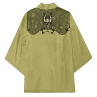 Western Gothic Yoke Kimono Retro Butterfly With Daisy Garden - Wonder Print Shop