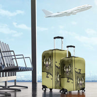 Western Gothic Yoke Luggage Cover Retro Butterfly With Daisy Garden - Wonder Print Shop