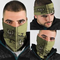 Western Gothic Yoke Neck Gaiter Retro Butterfly With Daisy Garden - Wonder Print Shop