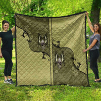 Western Gothic Yoke Quilt Retro Butterfly With Daisy Garden - Wonder Print Shop