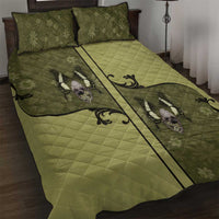 Western Gothic Yoke Quilt Bed Set Retro Butterfly With Daisy Garden - Wonder Print Shop