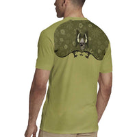 Western Gothic Yoke Rugby Jersey Retro Butterfly With Daisy Garden - Wonder Print Shop