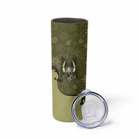 Western Gothic Yoke Skinny Tumbler Retro Butterfly With Daisy Garden - Wonder Print Shop