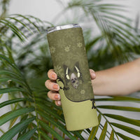 Western Gothic Yoke Skinny Tumbler Retro Butterfly With Daisy Garden - Wonder Print Shop