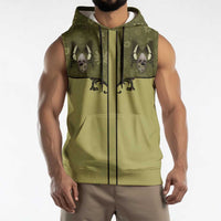 Western Gothic Yoke Sleeveless Hoodie Retro Butterfly With Daisy Garden - Wonder Print Shop