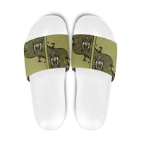 Western Gothic Yoke Slide Sandals Retro Butterfly With Daisy Garden - Wonder Print Shop