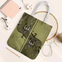 Western Gothic Yoke Tote Bag Retro Butterfly With Daisy Garden - Wonder Print Shop