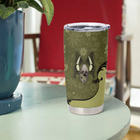 Western Gothic Yoke Tumbler Cup Retro Butterfly With Daisy Garden - Wonder Print Shop