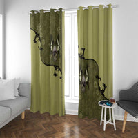 Western Gothic Yoke Window Curtain Retro Butterfly With Daisy Garden - Wonder Print Shop