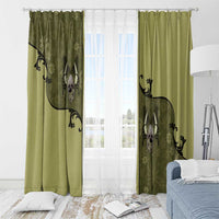 Western Gothic Yoke Window Curtain Retro Butterfly With Daisy Garden - Wonder Print Shop