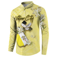 Personalized Vatican City Button Sweatshirt Coat Of Arms With Dove Bird - Wonder Print Shop