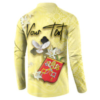 Personalized Vatican City Button Sweatshirt Coat Of Arms With Dove Bird - Wonder Print Shop