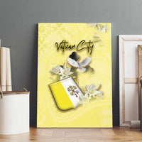 Vatican City Canvas Wall Art Coat Of Arms With Dove Bird - Wonder Print Shop