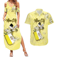 Personalized Vatican City Couples Matching Summer Maxi Dress and Hawaiian Shirt Coat Of Arms With Dove Bird - Wonder Print Shop