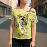 Personalized Vatican City Cross Shoulder Shirt Coat Of Arms With Dove Bird - Wonder Print Shop