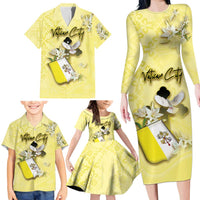 Personalized Vatican City Family Matching Long Sleeve Bodycon Dress and Hawaiian Shirt Coat Of Arms With Dove Bird - Wonder Print Shop