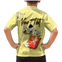 Personalized Vatican City Family Matching Mermaid Dress and Hawaiian Shirt Coat Of Arms With Dove Bird - Wonder Print Shop