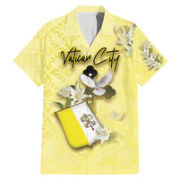 Personalized Vatican City Family Matching Mermaid Dress and Hawaiian Shirt Coat Of Arms With Dove Bird - Wonder Print Shop