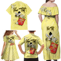 Personalized Vatican City Family Matching Off Shoulder Maxi Dress and Hawaiian Shirt Coat Of Arms With Dove Bird - Wonder Print Shop