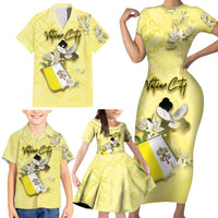 Personalized Vatican City Family Matching Short Sleeve Bodycon Dress and Hawaiian Shirt Coat Of Arms With Dove Bird - Wonder Print Shop