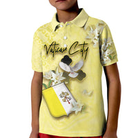 Personalized Vatican City Kid Polo Shirt Coat Of Arms With Dove Bird - Wonder Print Shop