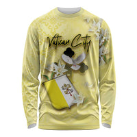 Personalized Vatican City Long Sleeve Shirt Coat Of Arms With Dove Bird - Wonder Print Shop