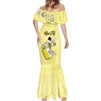 Personalized Vatican City Mermaid Dress Coat Of Arms With Dove Bird - Wonder Print Shop