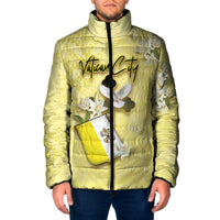 Personalized Vatican City Padded Jacket Coat Of Arms With Dove Bird - Wonder Print Shop