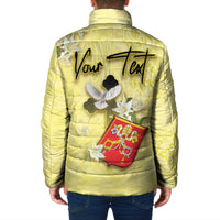 Personalized Vatican City Padded Jacket Coat Of Arms With Dove Bird - Wonder Print Shop