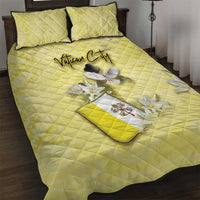 Vatican City Quilt Bed Set Coat Of Arms With Dove Bird - Wonder Print Shop