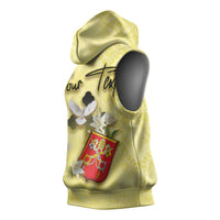 Personalized Vatican City Sleeveless Hoodie Coat Of Arms With Dove Bird - Wonder Print Shop