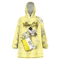 Personalized Vatican City Wearable Blanket Hoodie Coat Of Arms With Dove Bird - Wonder Print Shop
