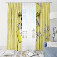 Vatican City Window Curtain Coat Of Arms With Dove Bird - Wonder Print Shop