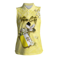 Personalized Vatican City Women Sleeveless Polo Shirt Coat Of Arms With Dove Bird - Wonder Print Shop